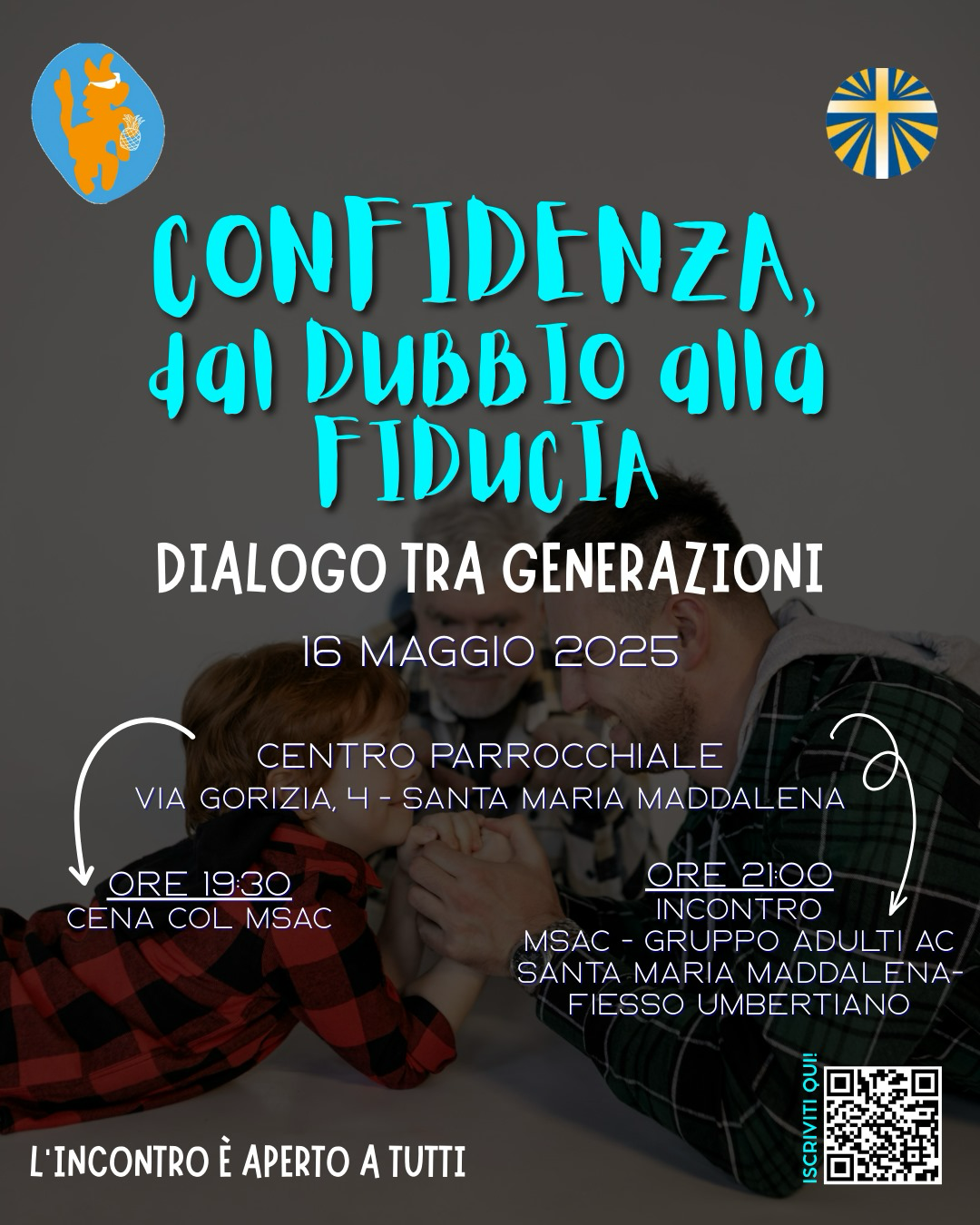 Volantino incontro MSAC CONFIDENZA, dal DUBBIO alla FIDUCIA.